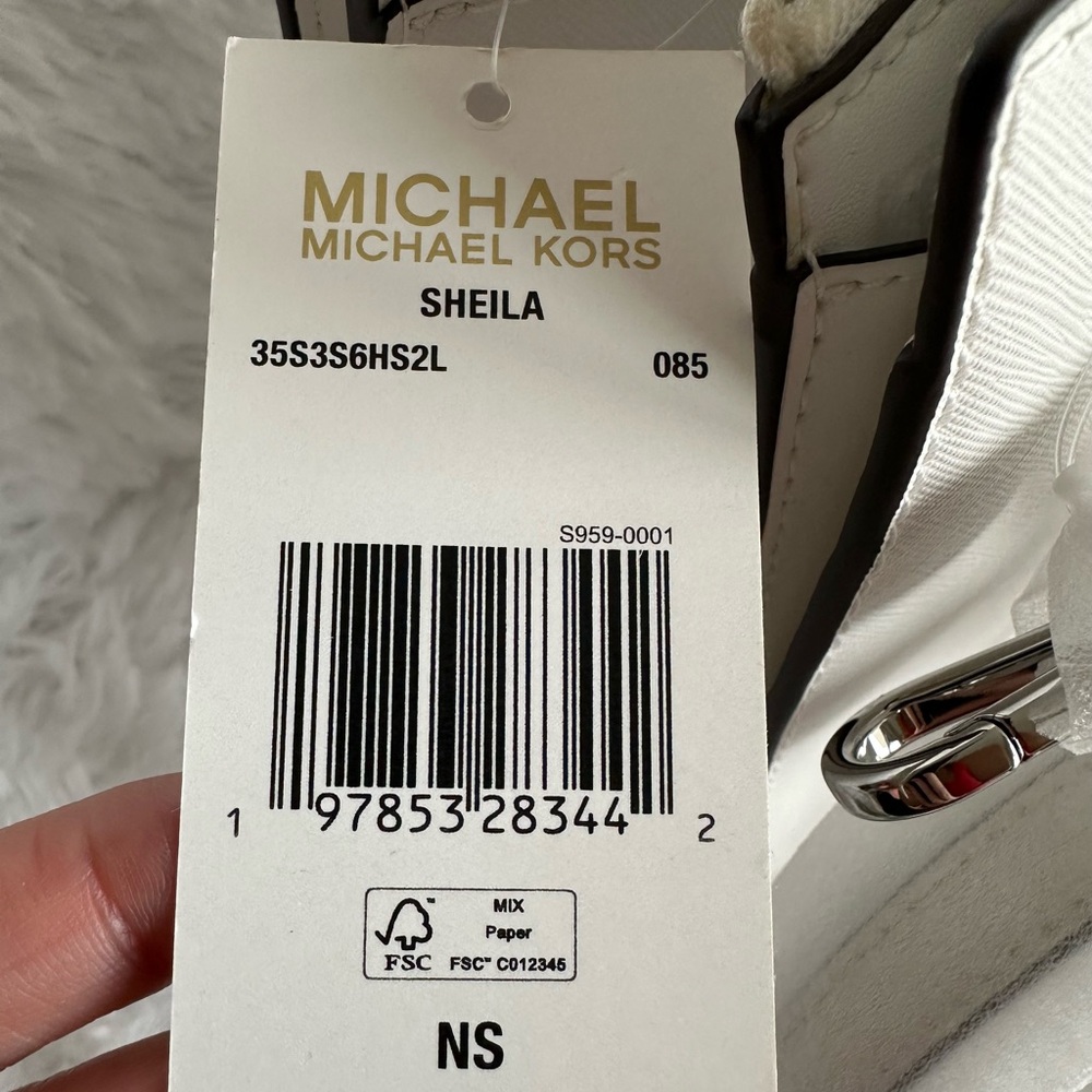 Michael Kors Cream Satchel with Silver Accents - Picture 5 of 7